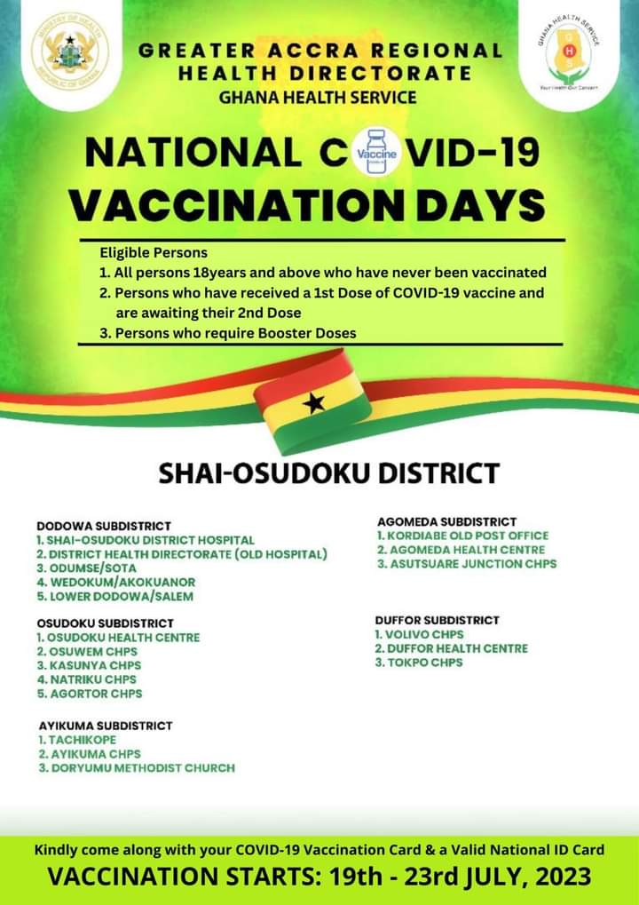 Shai-Osudoku District Health Directorate Covid-19 Vaccination