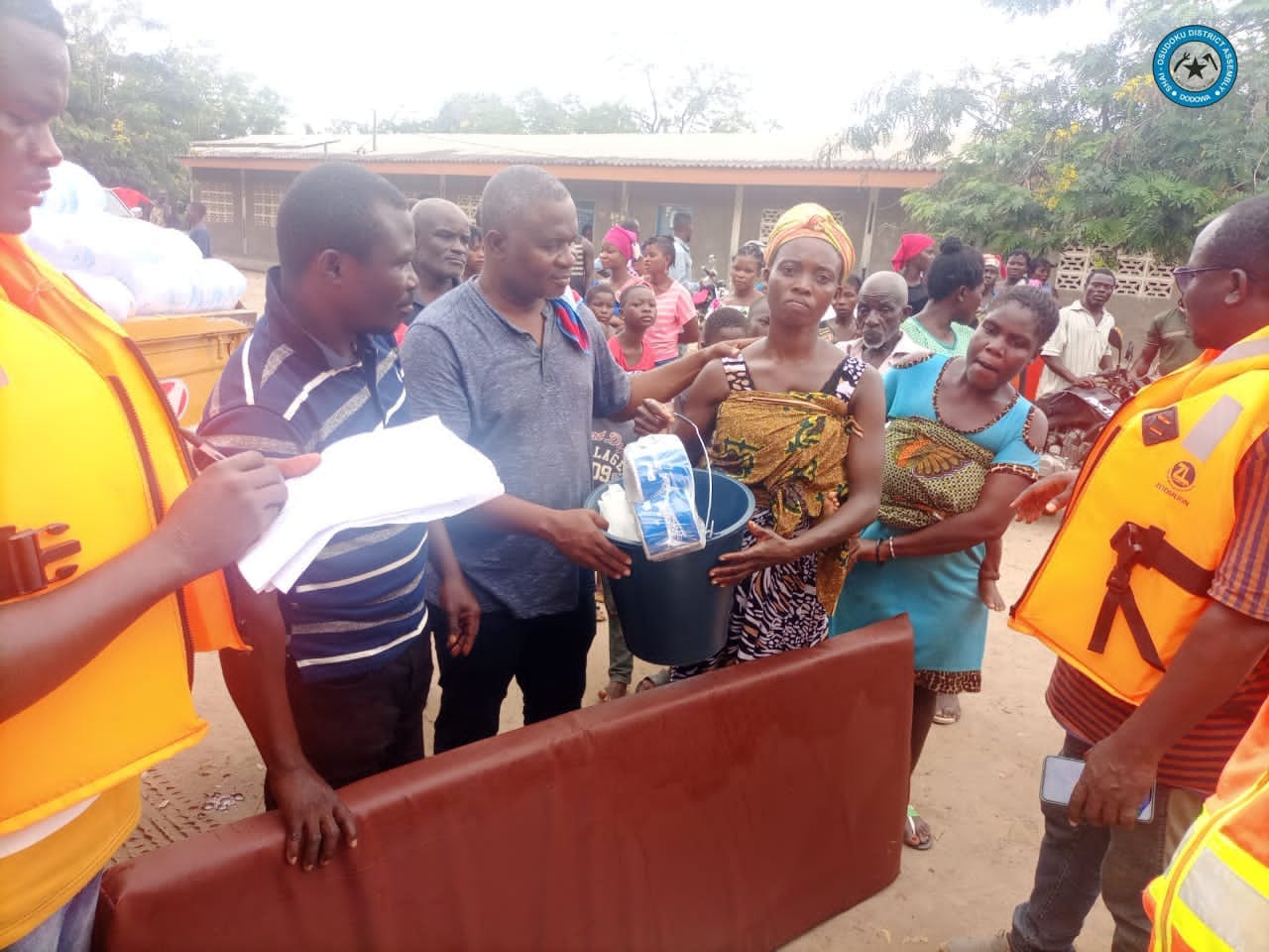 DCE DONATES ITEMS TO AFFECTED DISASTER VICTIMS. 