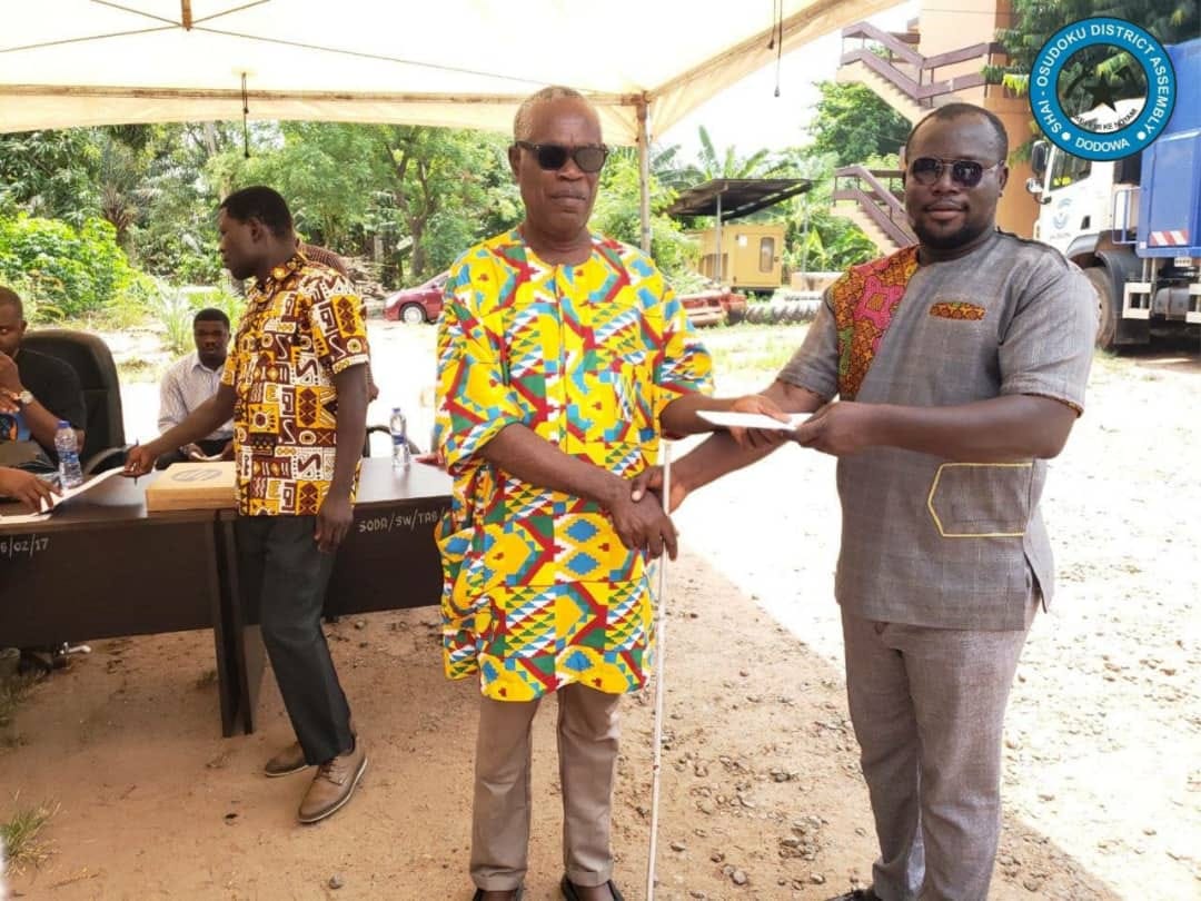 DISBURSEMENT OF FUNDS AND ITEMS TO PERSONS WITH DISABILITIES (PWDs) BY THE CHIEF EXECUTIVE OF THE SHAI- OSUDOKU DISTRICT ASSEMBLY.