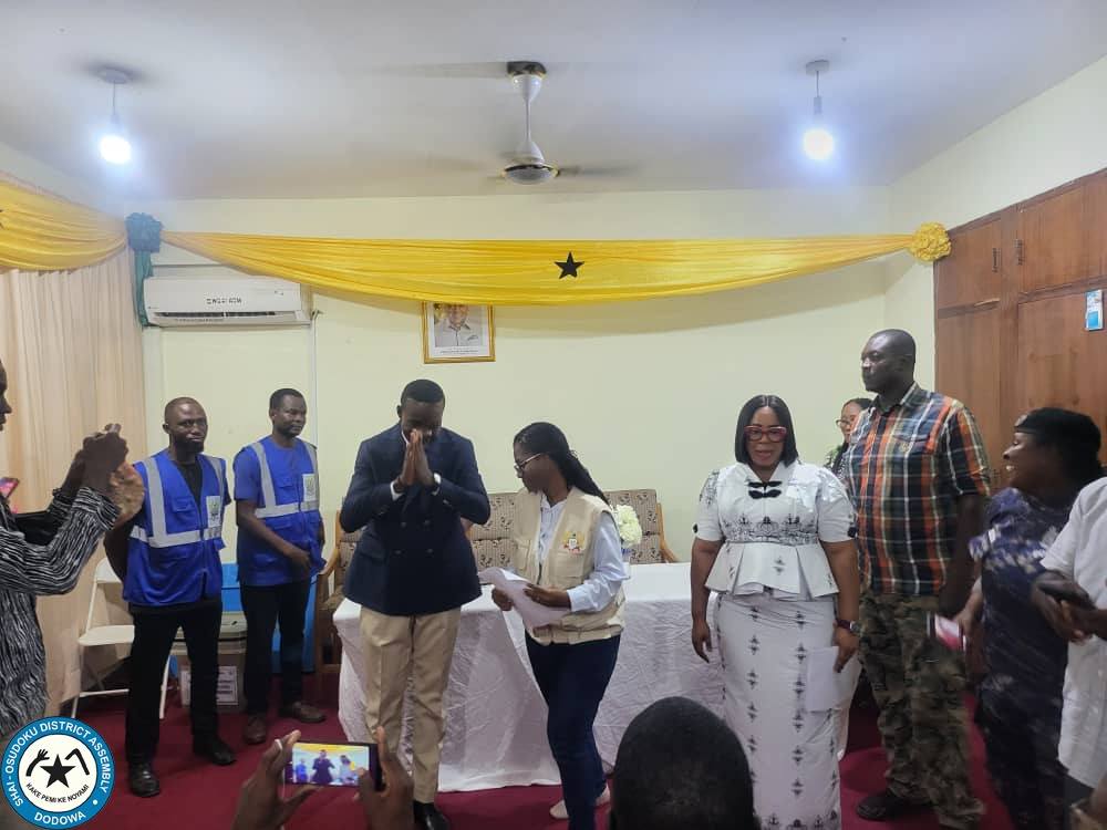 HON.IGNATIOUS GODFRED  DORDOE GETS 100 PERCENT APPROVAL AS DISTRICT CHIEF EXECUTIVE FOR THE SHAI-OSUDOKU DISTRI