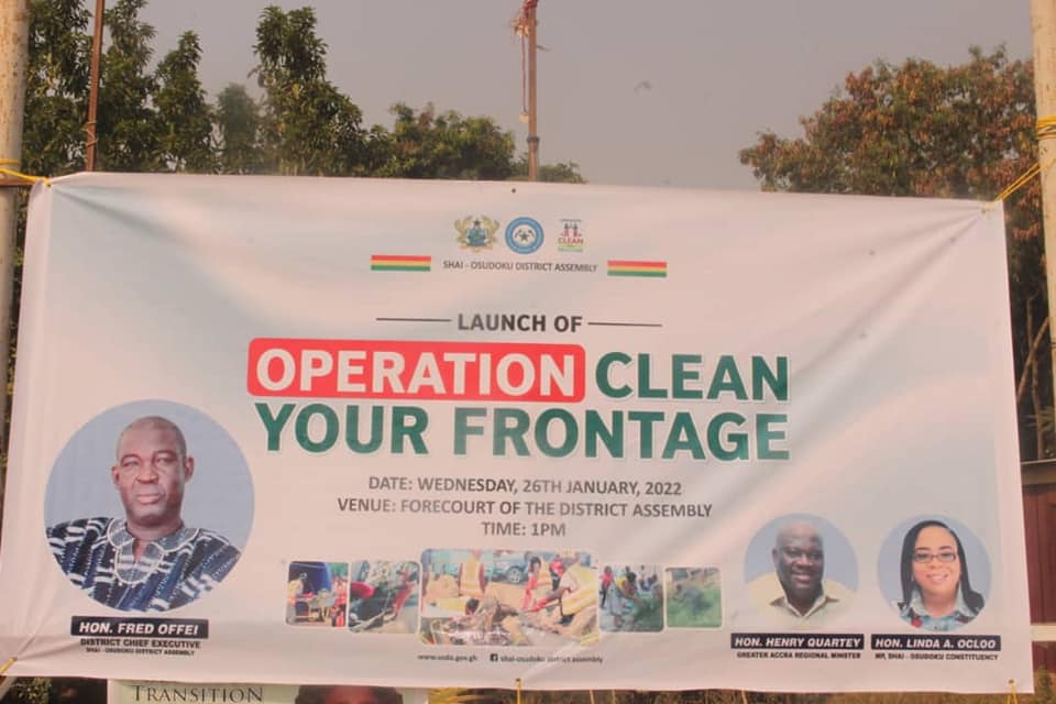 Shai-Osudoku District Assembly Launches Operation Clean Your Frontage