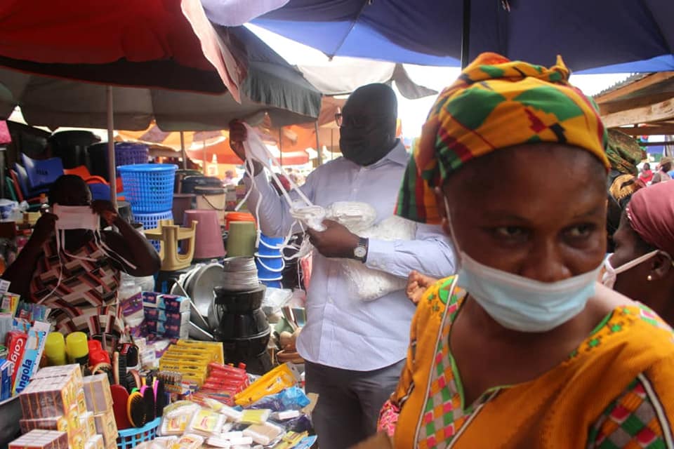 Shai-Osudoku DCE Donates Protective Equipment to Market Women