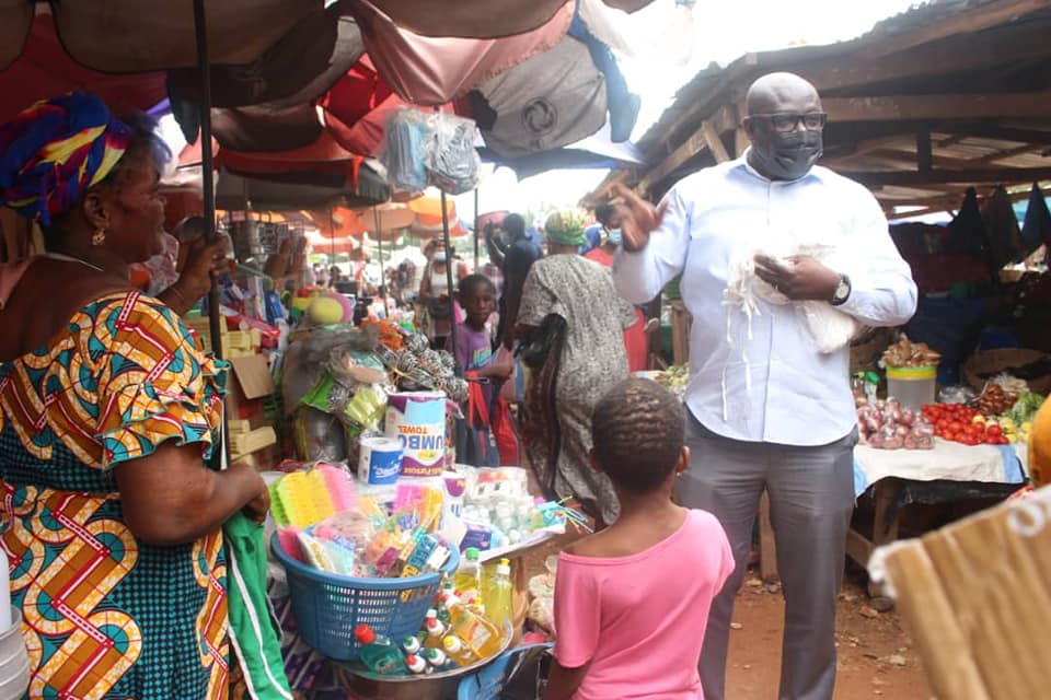 Shai-Osudoku DCE Donates Protective Equipment to Market Women