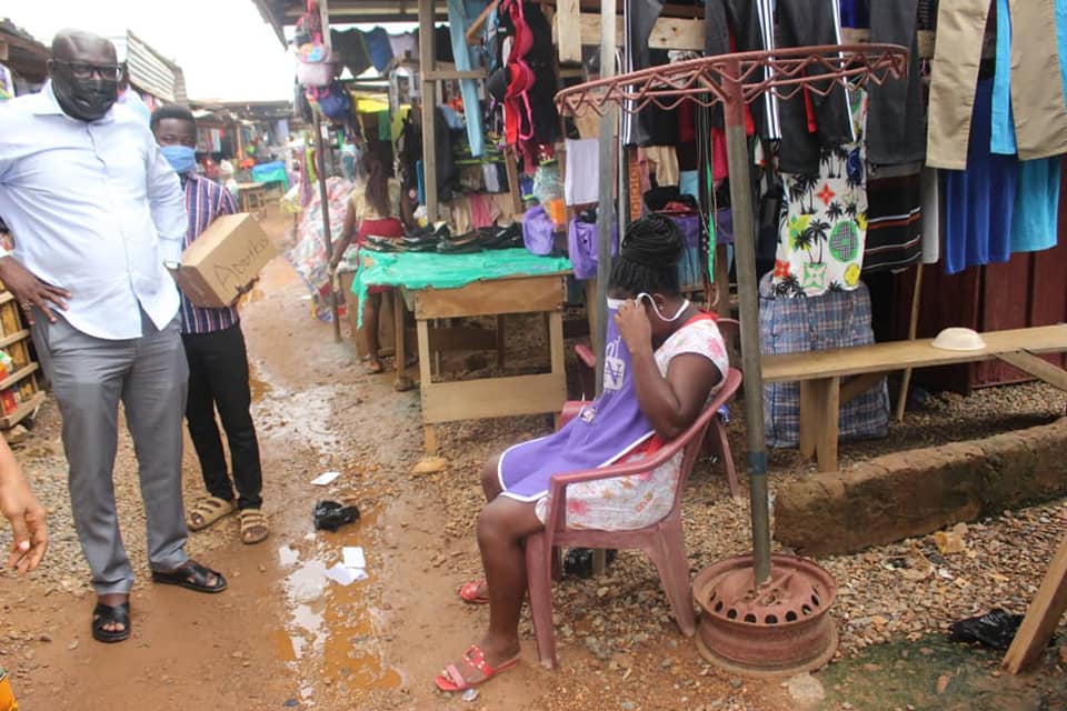 Shai-Osudoku DCE Donates Protective Equipment to Market Women