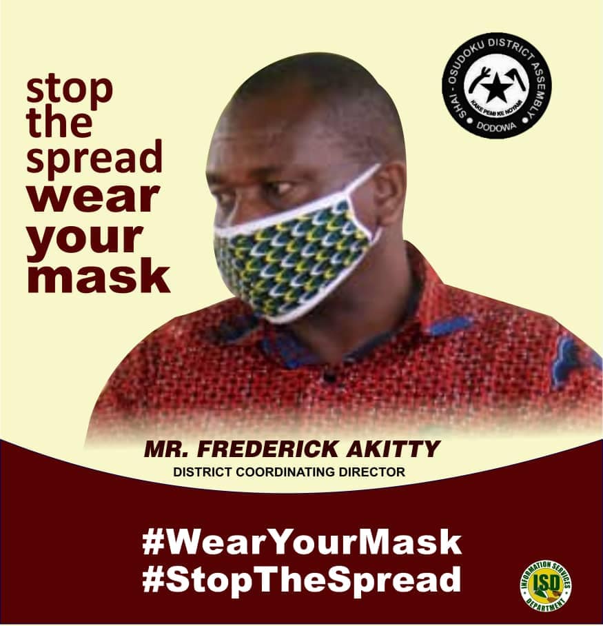 Community Dwellers Cautioned to Maintain Protocols. COVID-19 (48), Shai-Osudoku District Assembly (34), District Court (38), SODA (35), Dodowa (45), COVID-19 (48)