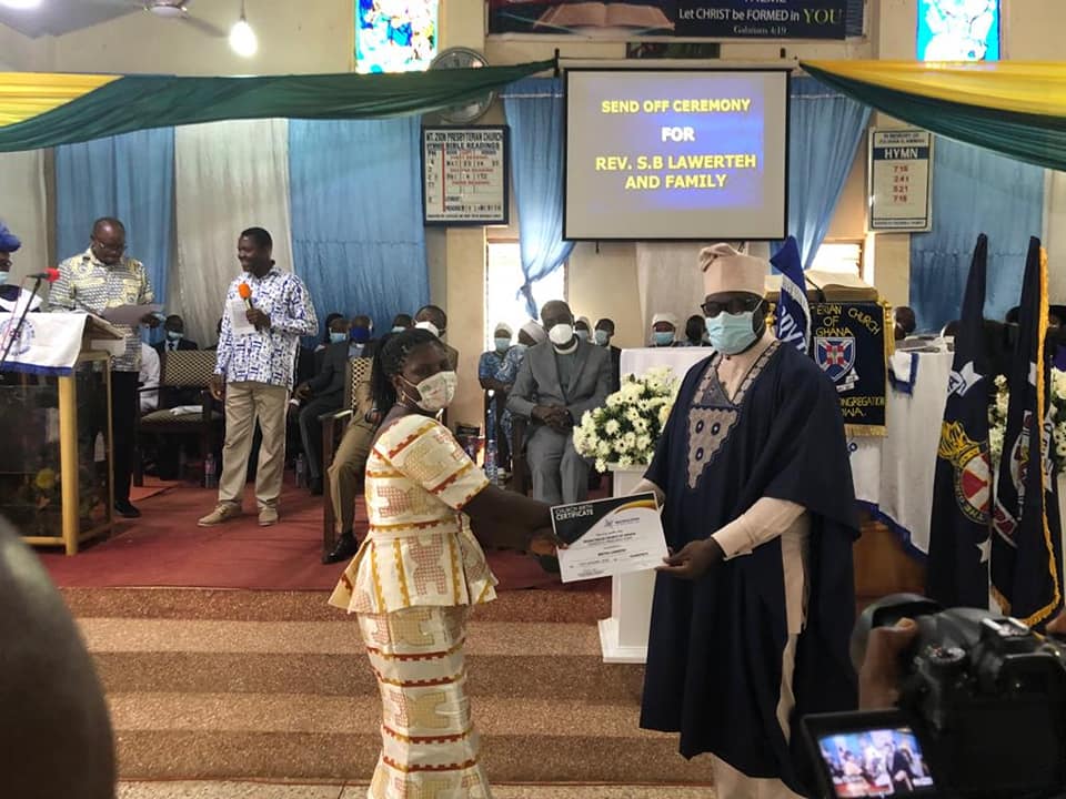 Presbyterian Church Dodowa Organizes Sendoff Thanksgiving Service for Rev. Lawerteh