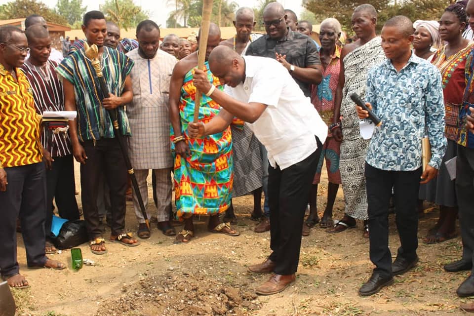 Sod Cutting of the Construction of Water Station,  Shai-Osudoku District, SODA