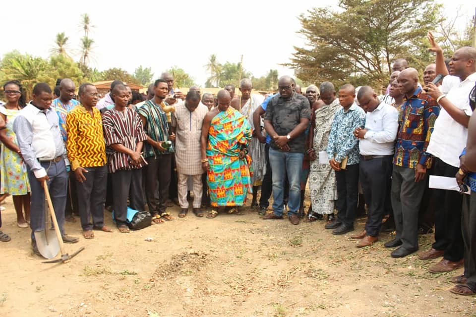 Sod Cutting of the Construction of Water Station,  Shai-Osudoku District, SODA