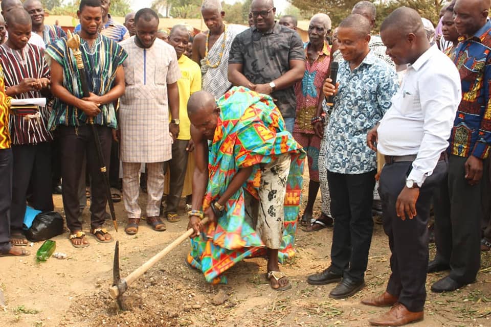 Sod Cutting of the Construction of Water Station,  Shai-Osudoku District, SODA