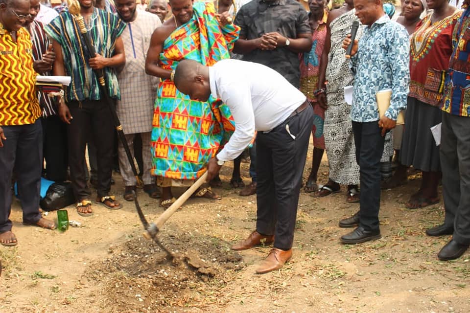 Sod Cutting of the Construction of Water Station,  Shai-Osudoku District, SODA