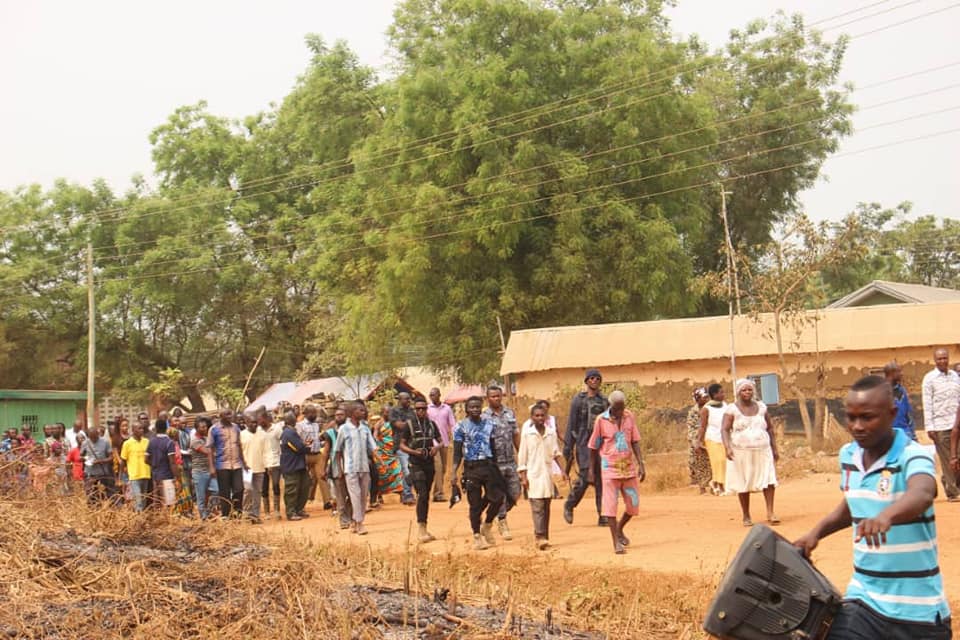 Sod Cutting of the Construction of Water Station,  Shai-Osudoku District, SODA