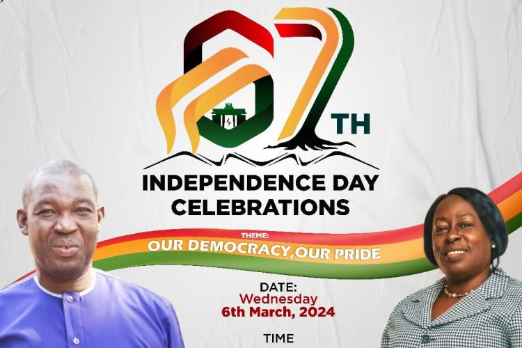All are cordially invited to the District Independence Day Celebration @Kordiabe RC Basic School Park on Wednesday 6th March,2024. #GHANAIS67# #OURDEMOCRACYOURPRIDE# #LONGLIVEGHANALONGLIVESODA#