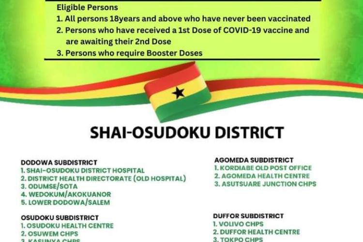 Shai-Osudoku District Health Directorate Covid-19 Vaccination