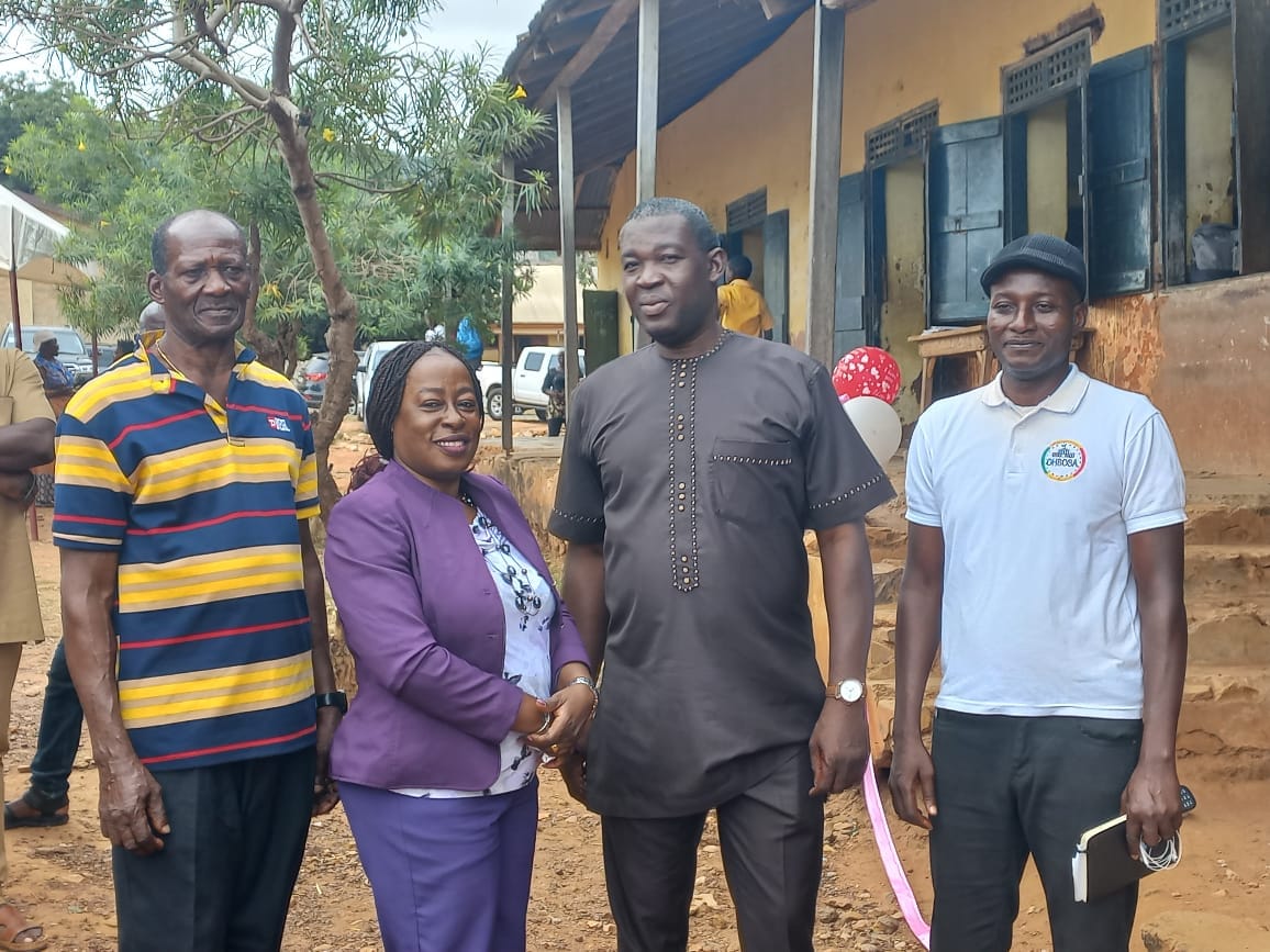 DCE CUTS SOD FOR A NEW UNIT CLASSROOM BLOCK AT THE METHODIST D/A BASIC SCHOOL IN DODOWA.